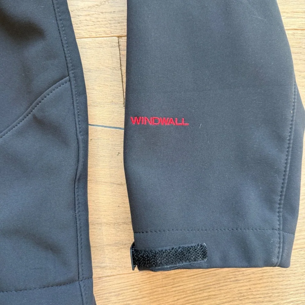 The North Face Mens Apex Bionic WindWall Softshell Jacket Black Full Zip Large